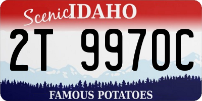 ID license plate 2T9970C