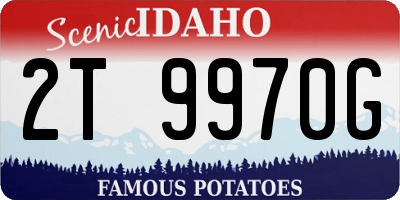 ID license plate 2T9970G