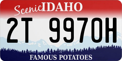 ID license plate 2T9970H