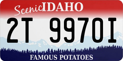 ID license plate 2T9970I