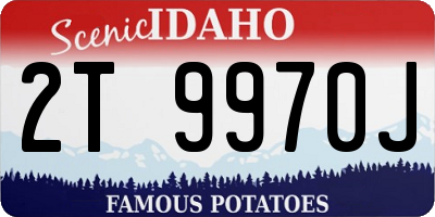 ID license plate 2T9970J