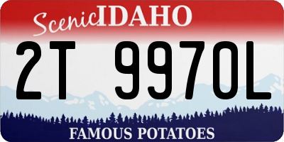 ID license plate 2T9970L