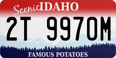 ID license plate 2T9970M