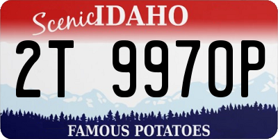 ID license plate 2T9970P