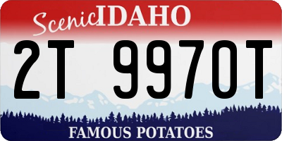 ID license plate 2T9970T