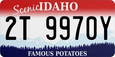 ID license plate 2T9970Y