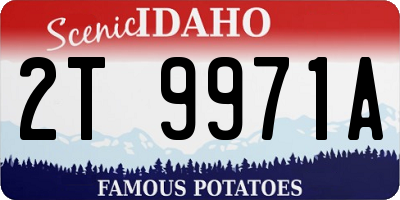 ID license plate 2T9971A