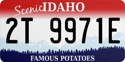 ID license plate 2T9971E