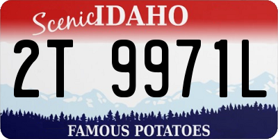ID license plate 2T9971L