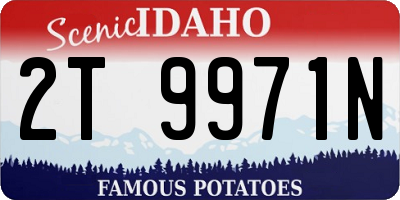 ID license plate 2T9971N