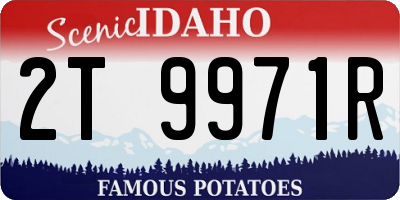 ID license plate 2T9971R