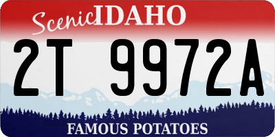 ID license plate 2T9972A