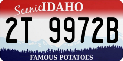 ID license plate 2T9972B