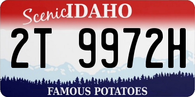 ID license plate 2T9972H
