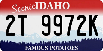 ID license plate 2T9972K