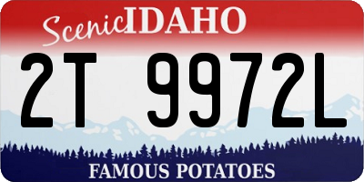 ID license plate 2T9972L