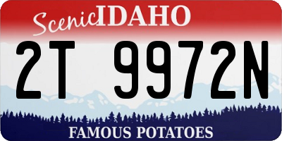 ID license plate 2T9972N