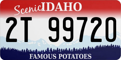 ID license plate 2T9972O