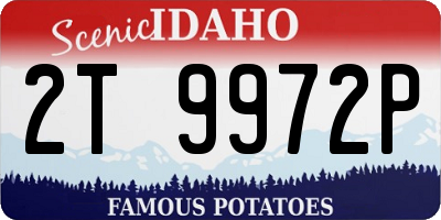 ID license plate 2T9972P