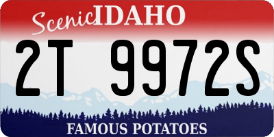 ID license plate 2T9972S