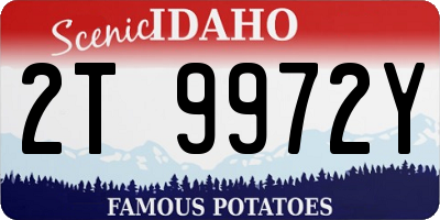 ID license plate 2T9972Y