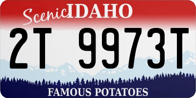 ID license plate 2T9973T