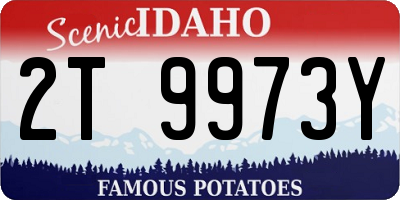 ID license plate 2T9973Y