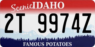 ID license plate 2T9974Z