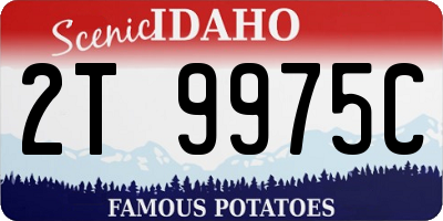 ID license plate 2T9975C