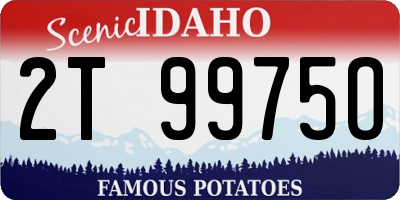 ID license plate 2T9975O