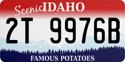 ID license plate 2T9976B