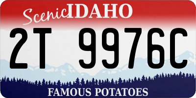 ID license plate 2T9976C