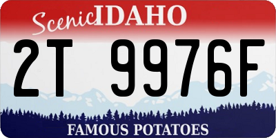 ID license plate 2T9976F