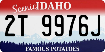 ID license plate 2T9976J