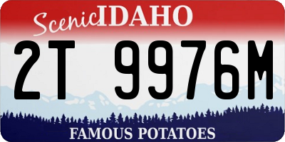 ID license plate 2T9976M