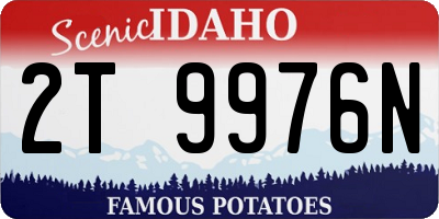 ID license plate 2T9976N