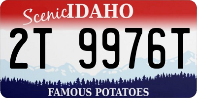 ID license plate 2T9976T