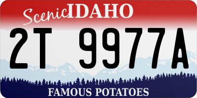 ID license plate 2T9977A