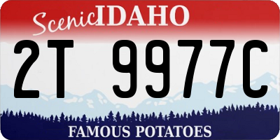 ID license plate 2T9977C