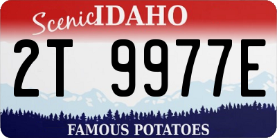 ID license plate 2T9977E