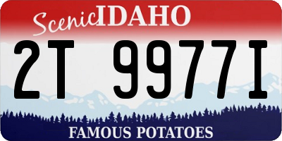 ID license plate 2T9977I