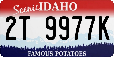 ID license plate 2T9977K