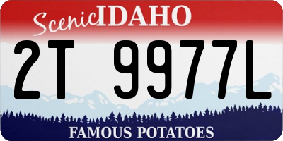 ID license plate 2T9977L