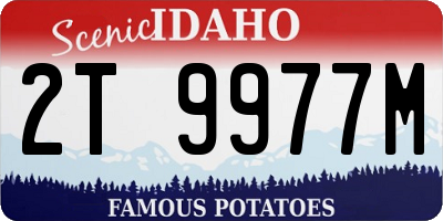 ID license plate 2T9977M