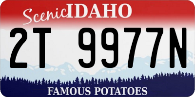 ID license plate 2T9977N