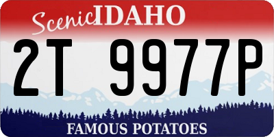 ID license plate 2T9977P