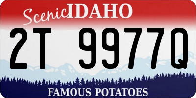 ID license plate 2T9977Q