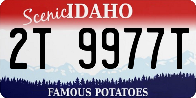 ID license plate 2T9977T