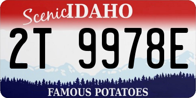 ID license plate 2T9978E