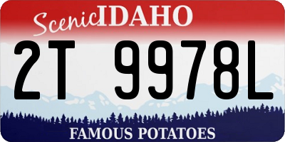 ID license plate 2T9978L